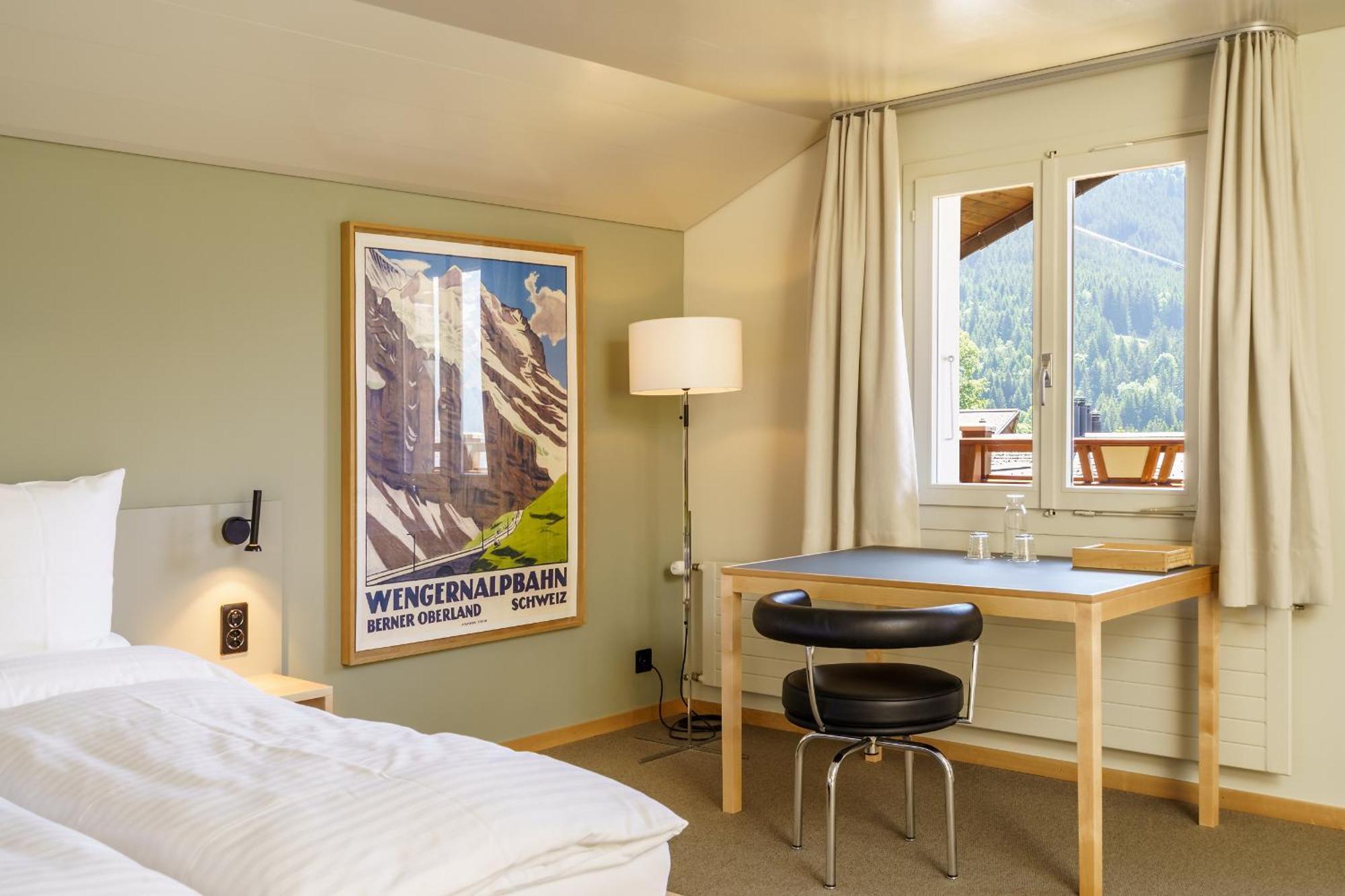 Hotel Alpenruhe - Vintage Design Hotel Wengen Ruang foto