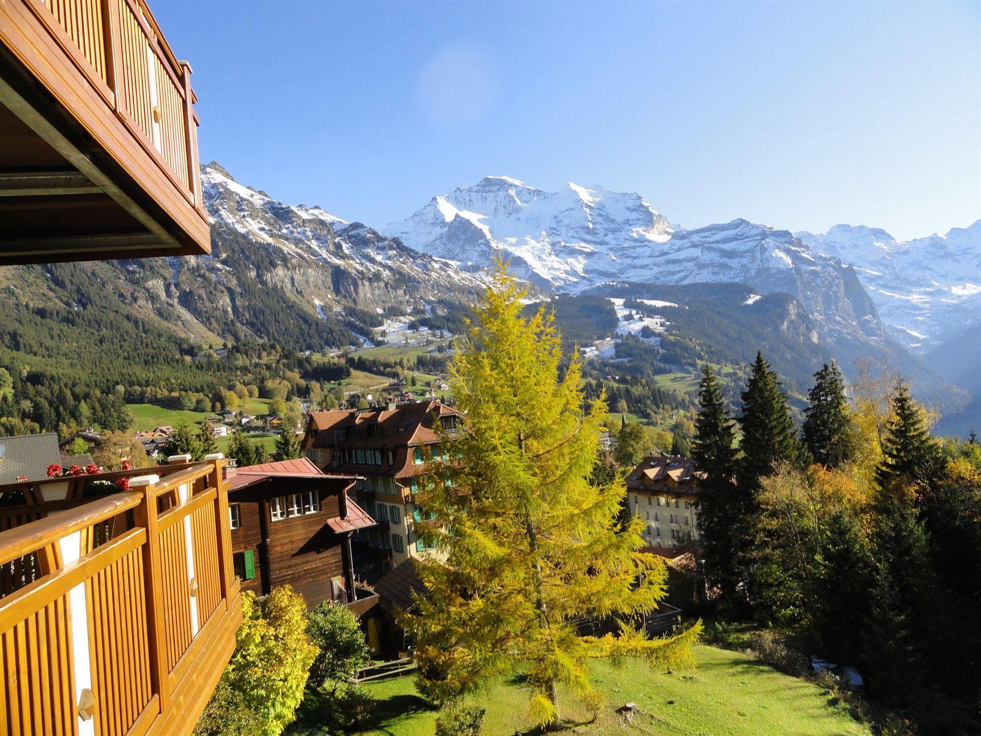 Hotel Alpenruhe - Vintage Design Hotel Wengen Bagian luar foto