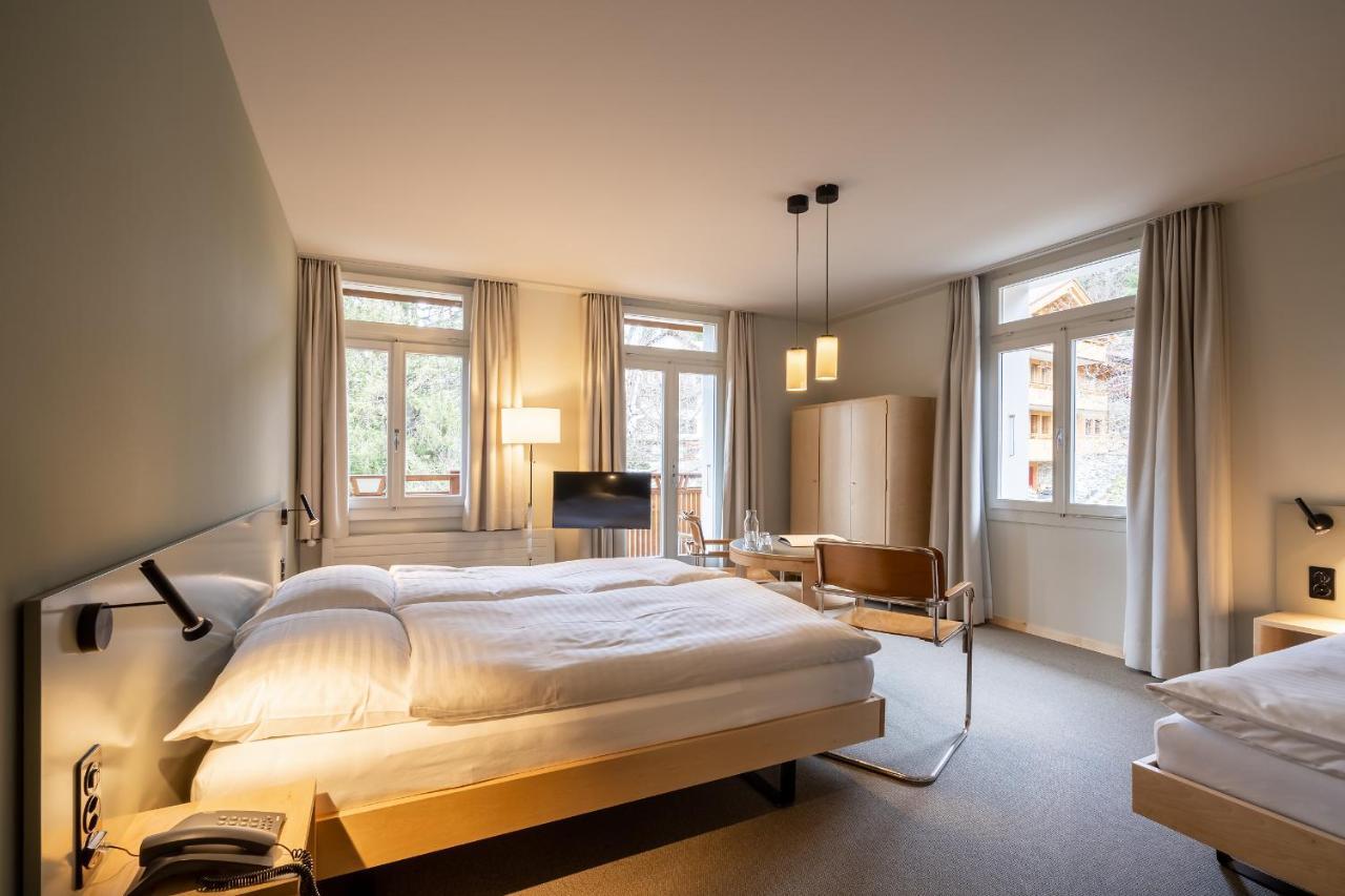 Hotel Alpenruhe - Vintage Design Hotel Wengen Bagian luar foto
